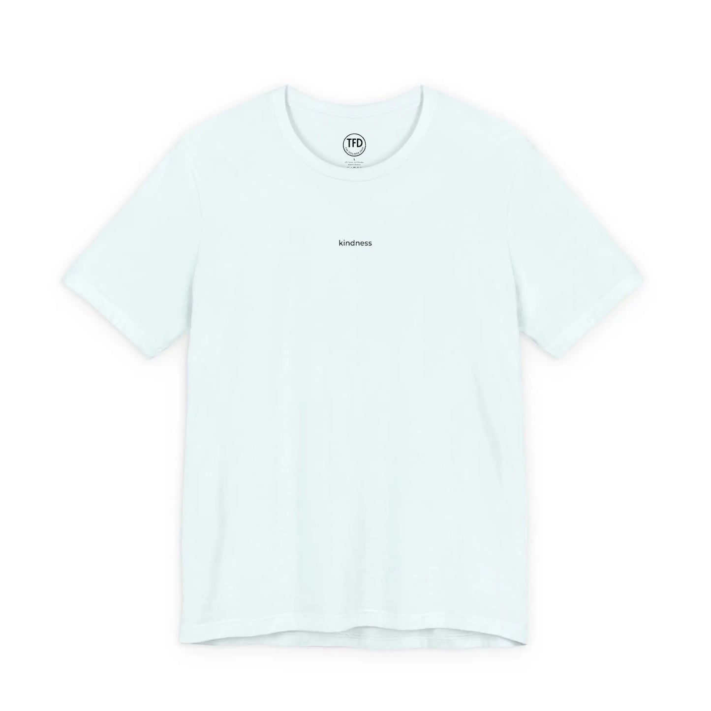 Kindness Embroidered T-Shirt – Minimalist Mental Health Tee Printify