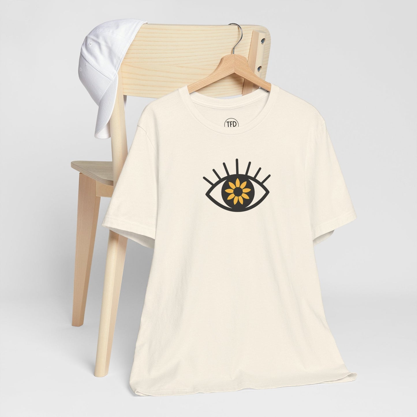Sunflower Eye Tee – Visual-Only Emotional Symbol Shirt | The Feelings Dept™ Printify