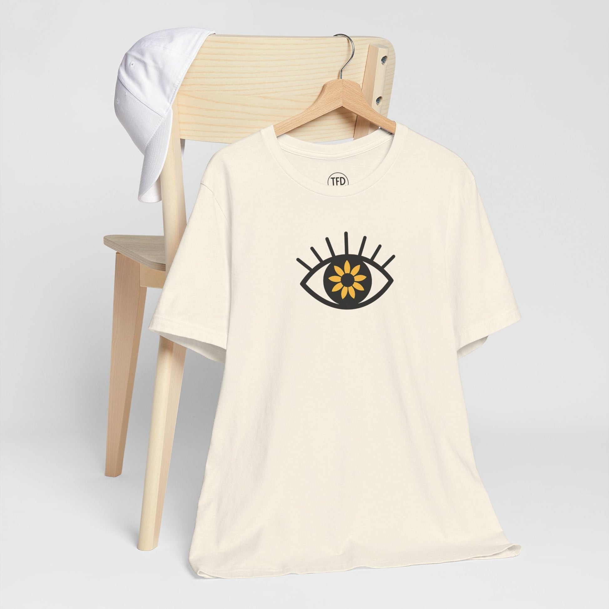 Sunflower Eye Tee – Visual-Only Emotional Symbol Shirt | The Feelings Dept™ Printify