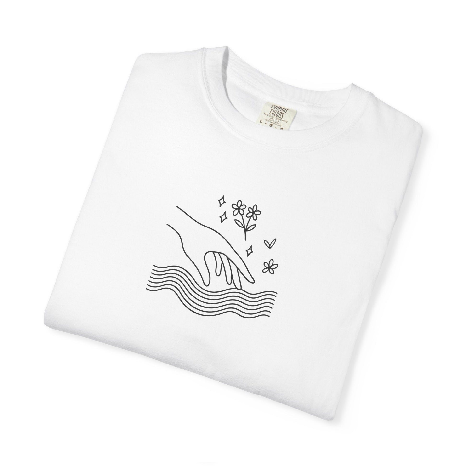 Gentle Reach | ASMR-Inspired Line Art Tee Printify