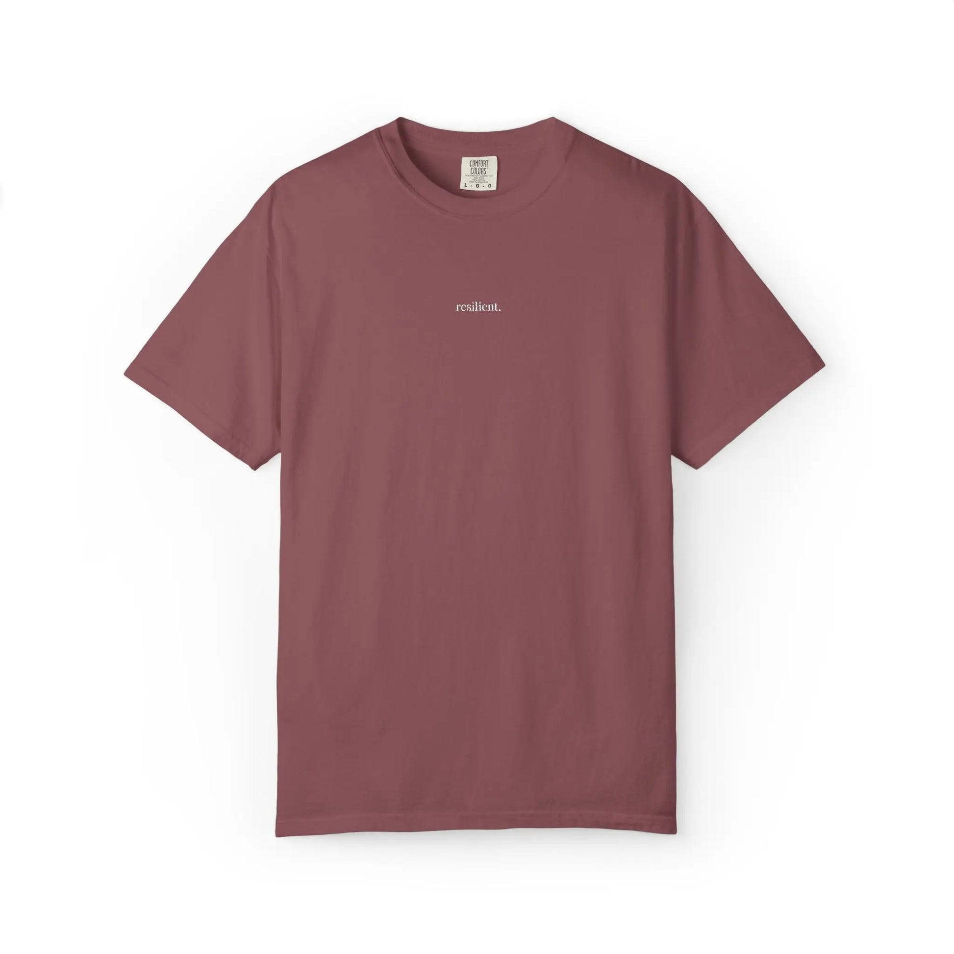 Resilient Embroidered T-Shirt | Minimalist Fall Shirt | Comfort Colors Unisex Tee Printify