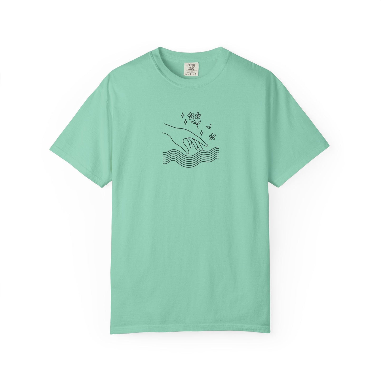 Gentle Reach | ASMR-Inspired Line Art Tee Printify