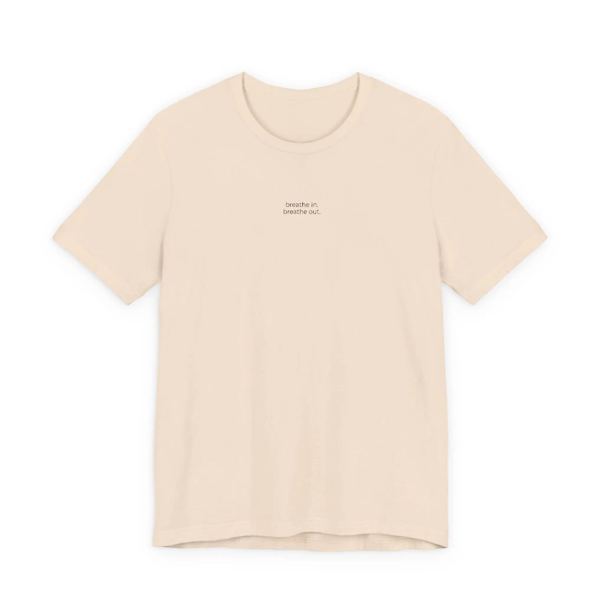 breathe in. breathe out. – Embroidered Minimalist T-Shirt | The Feelings Dept. Printify