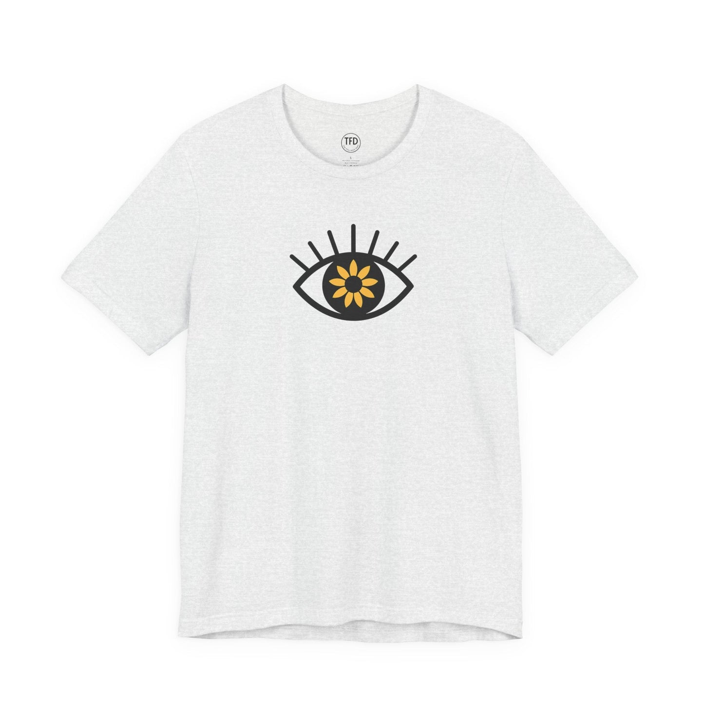 Sunflower Eye Tee – Visual-Only Emotional Symbol Shirt | The Feelings Dept™ Printify