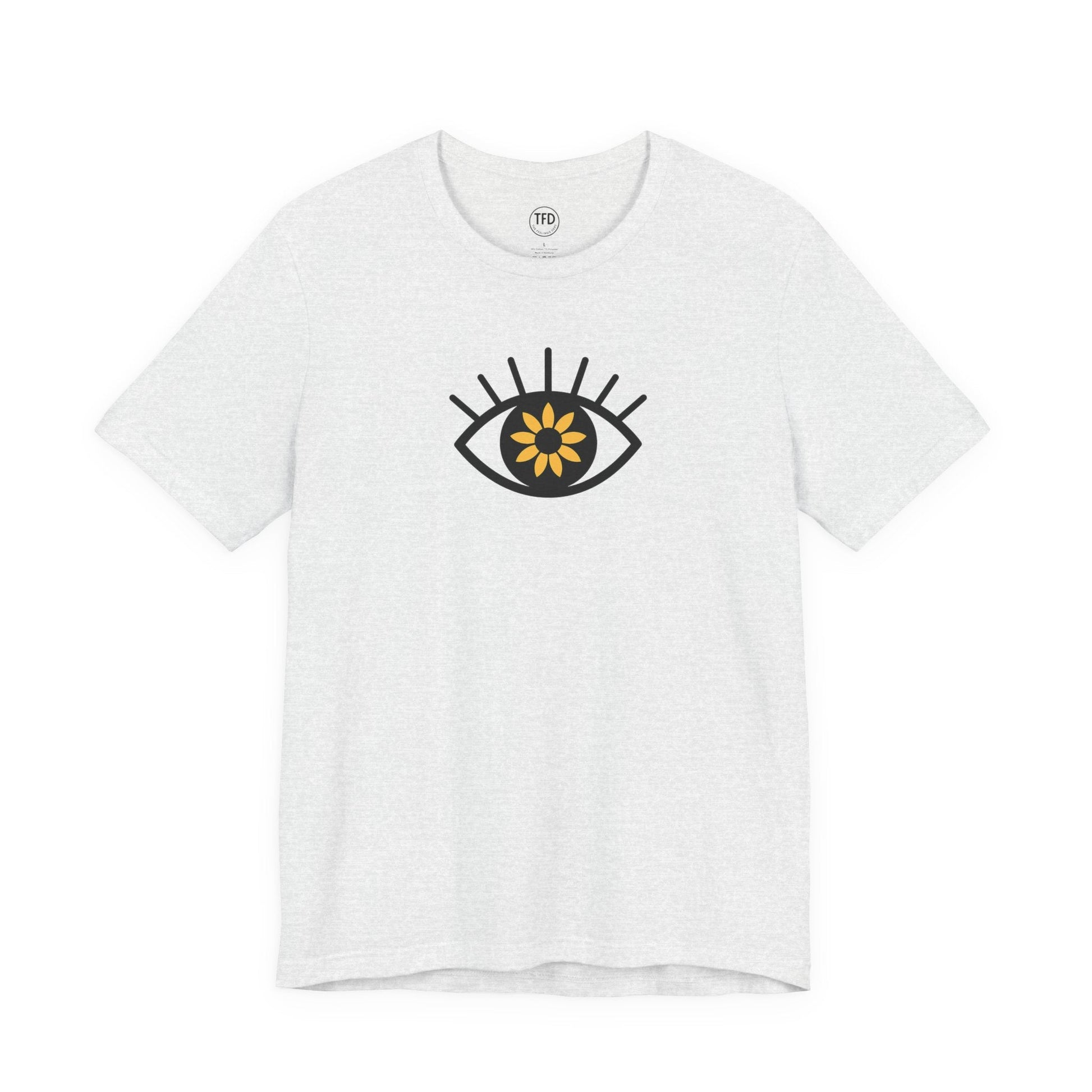 Sunflower Eye Tee – Visual-Only Emotional Symbol Shirt | The Feelings Dept™ Printify