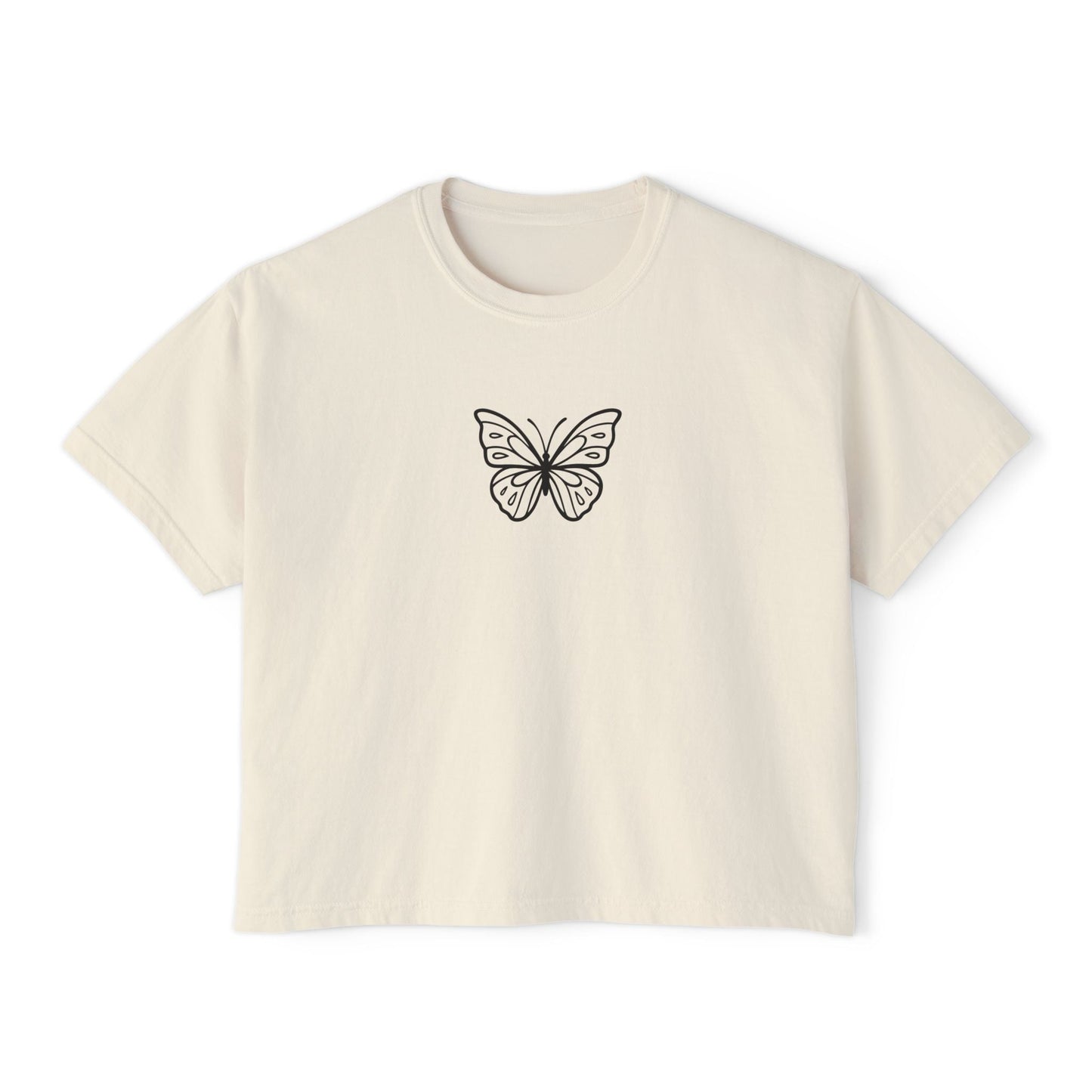 Minimal Line Art Butterfly Comfort Tee Printify