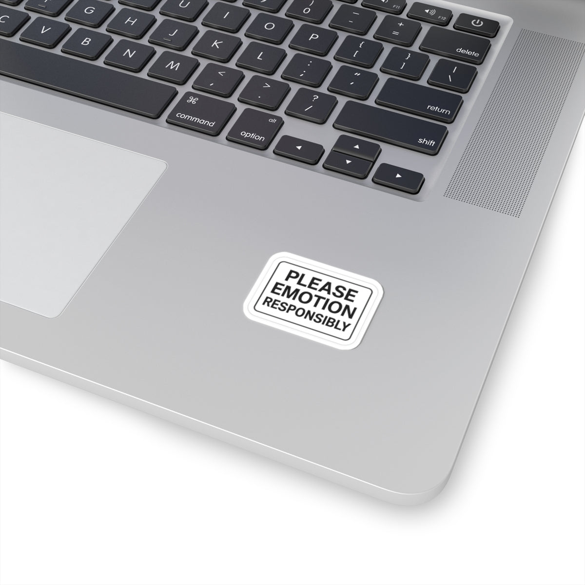 Please Emotion Responsibly Sticker | Minimal Therapy-Inspired Vinyl Decal for Laptop, Journal, Office, or Mental Health Gift Printify
