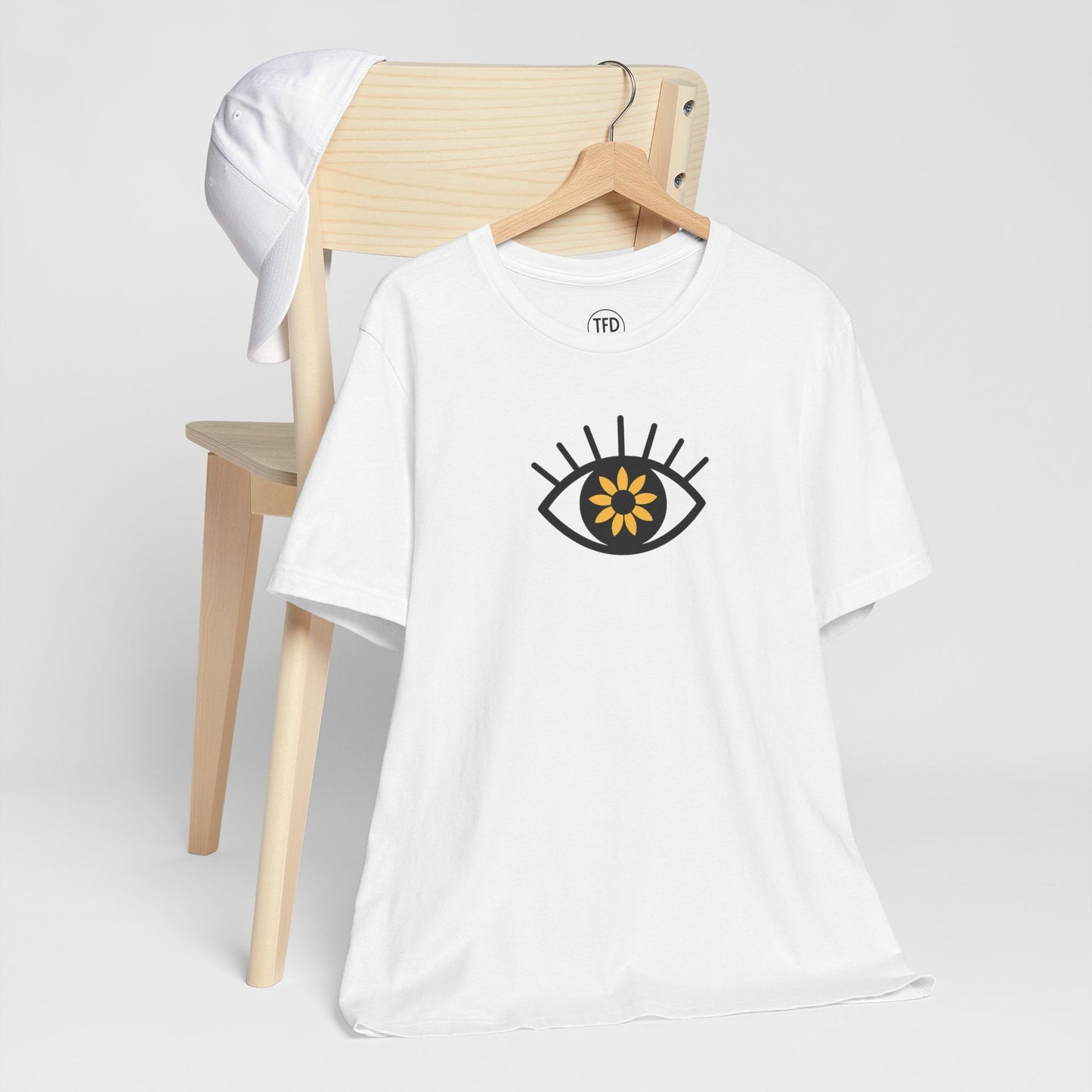 Sunflower Eye Tee – Visual-Only Emotional Symbol Shirt | The Feelings Dept™ Printify