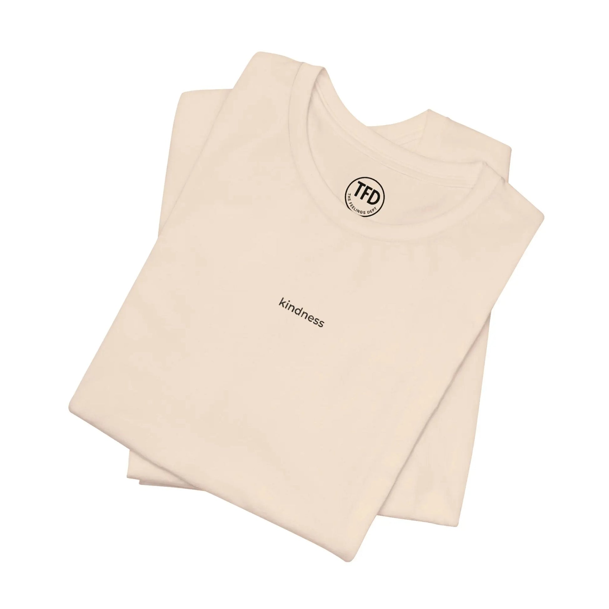 Kindness Embroidered T-Shirt – Minimalist Mental Health Tee Printify