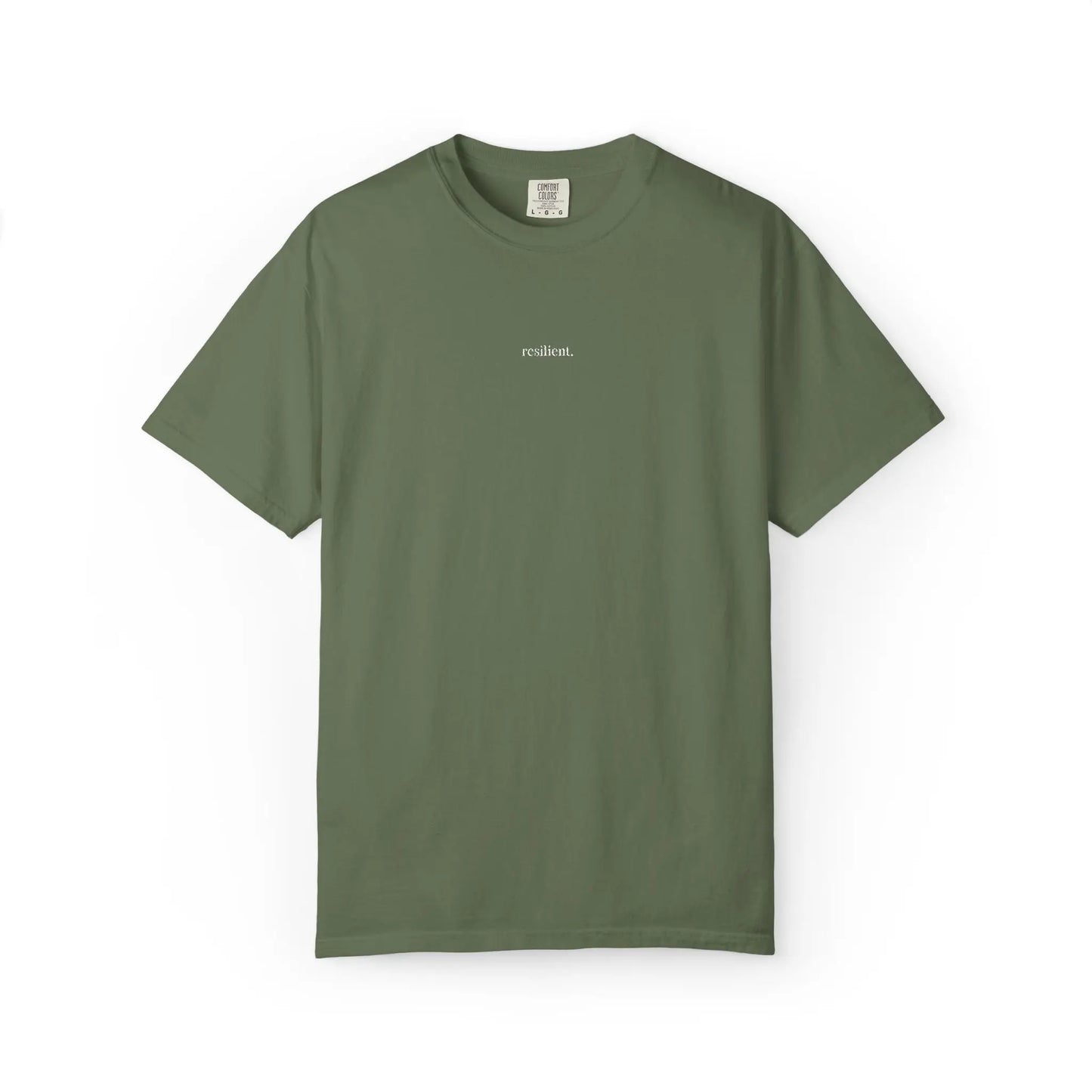 Resilient Embroidered T-Shirt | Minimalist Fall Shirt | Comfort Colors Unisex Tee Printify