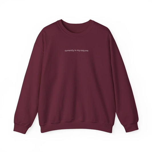 “Currently in My Cozy Era” Unisex Fall Crewneck Sweatshirt Printify