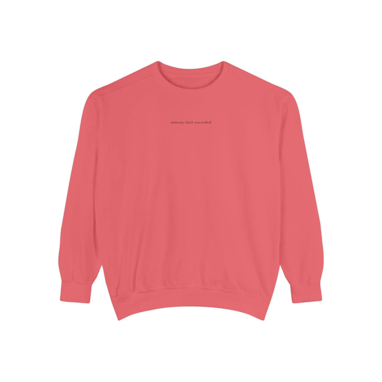 Sensory Sweatshirt | “Sensory Limit Exceeded” Minimalist Crewneck for Overstimulation Relief Printify