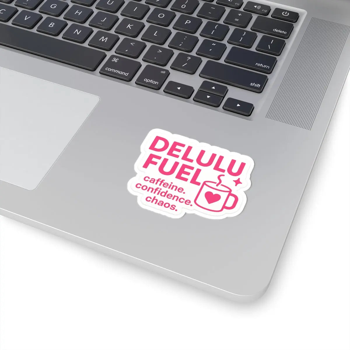 Delulu Fuel™ Sticker | Funny Coffee Sticker for Laptop, Water Bottle, Therapist Gift, Caffeine Quote, Delulu Merch, Mental Health Decal Printify