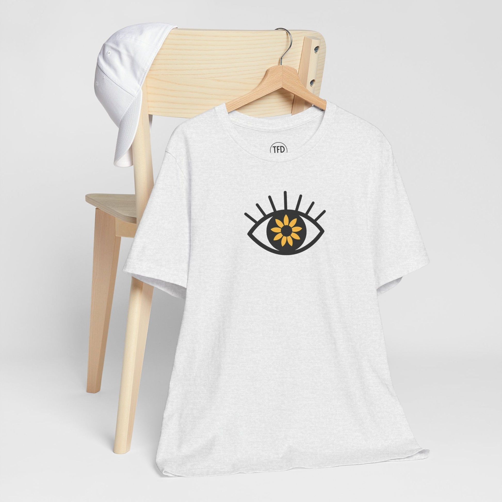 Sunflower Eye Tee – Visual-Only Emotional Symbol Shirt | The Feelings Dept™ Printify