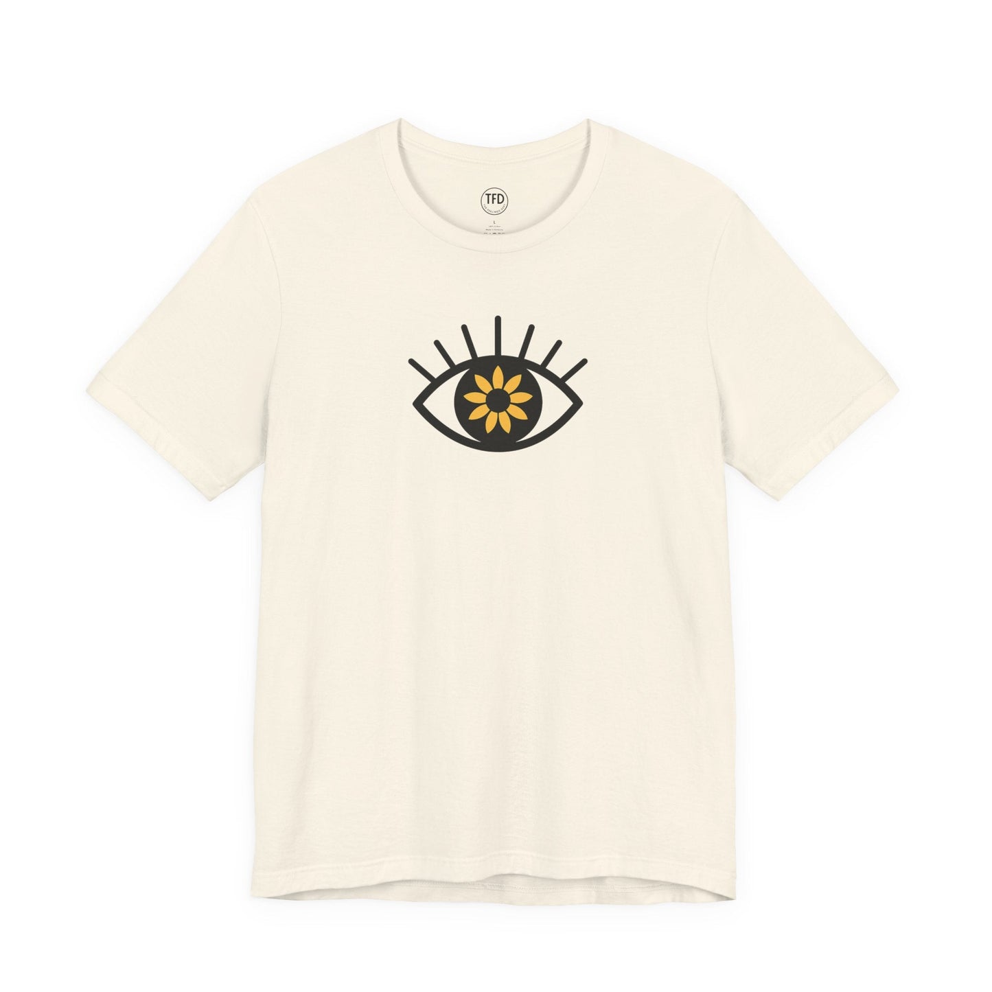 Sunflower Eye Tee – Visual-Only Emotional Symbol Shirt | The Feelings Dept™ Printify