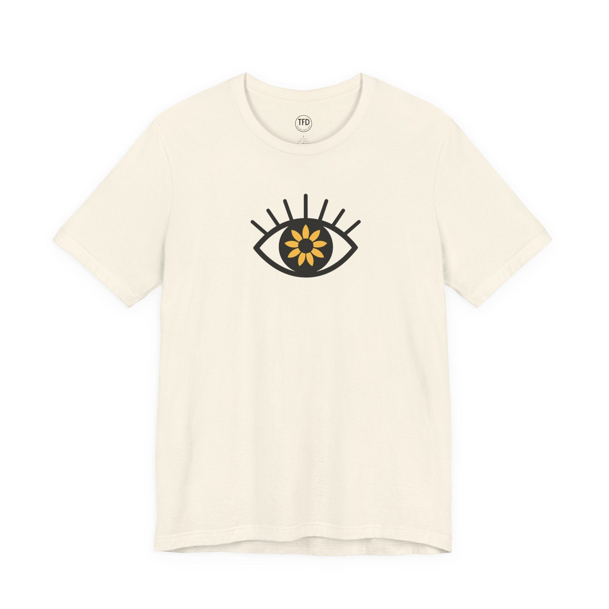 Sunflower Eye Tee – Visual-Only Emotional Symbol Shirt | The Feelings Dept™ Printify