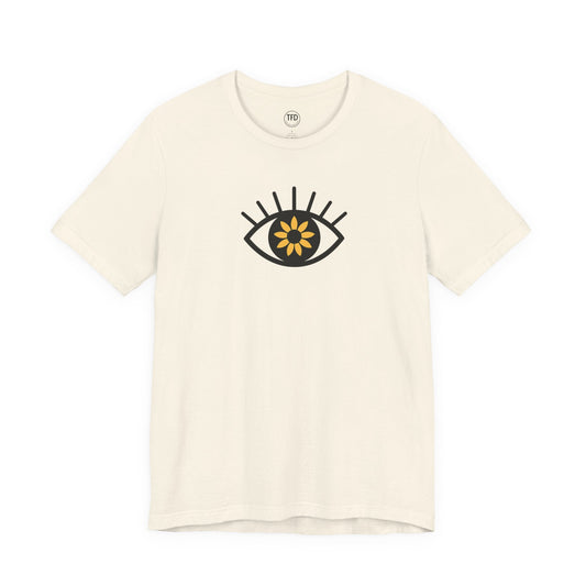Sunflower Eye Tee – Visual-Only Emotional Symbol Shirt | The Feelings Dept™ Printify