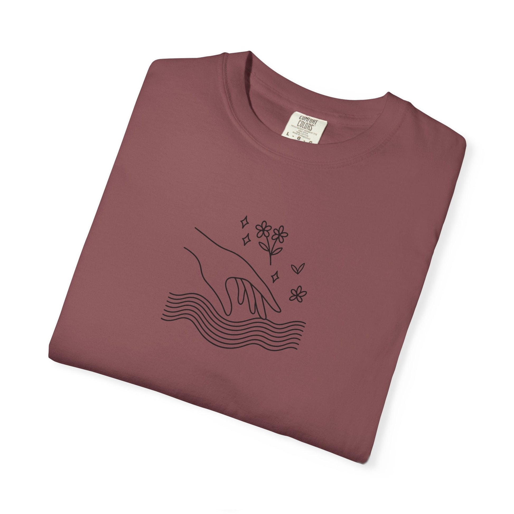 Gentle Reach | ASMR-Inspired Line Art Tee Printify