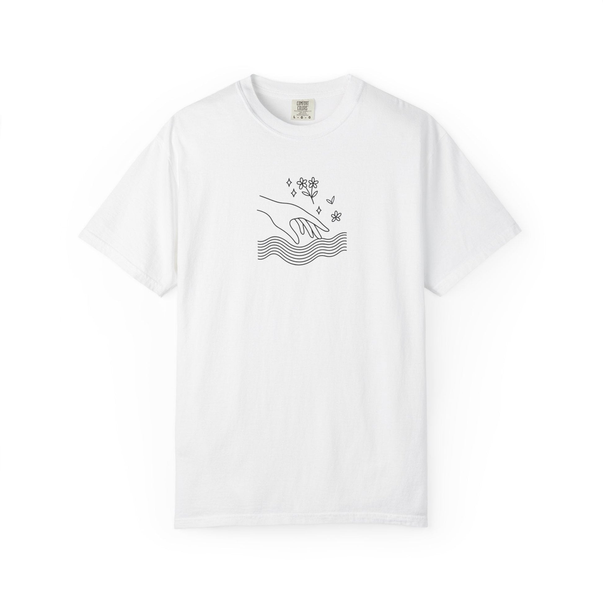 Gentle Reach | ASMR-Inspired Line Art Tee Printify