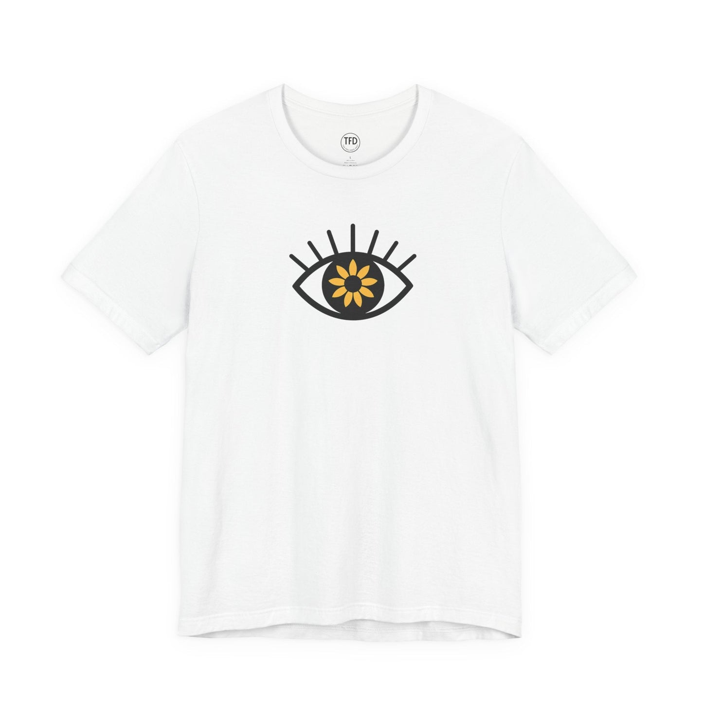 Sunflower Eye Tee – Visual-Only Emotional Symbol Shirt | The Feelings Dept™ Printify