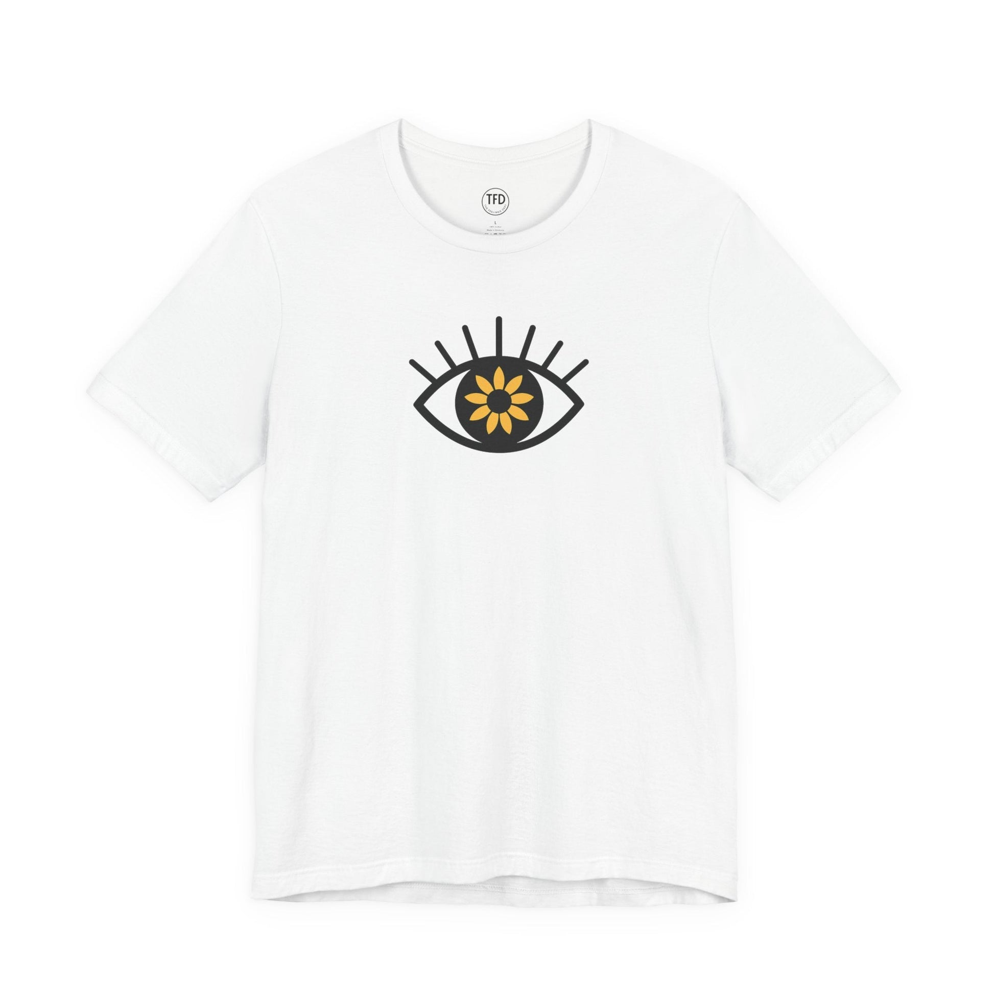 Sunflower Eye Tee – Visual-Only Emotional Symbol Shirt | The Feelings Dept™ Printify