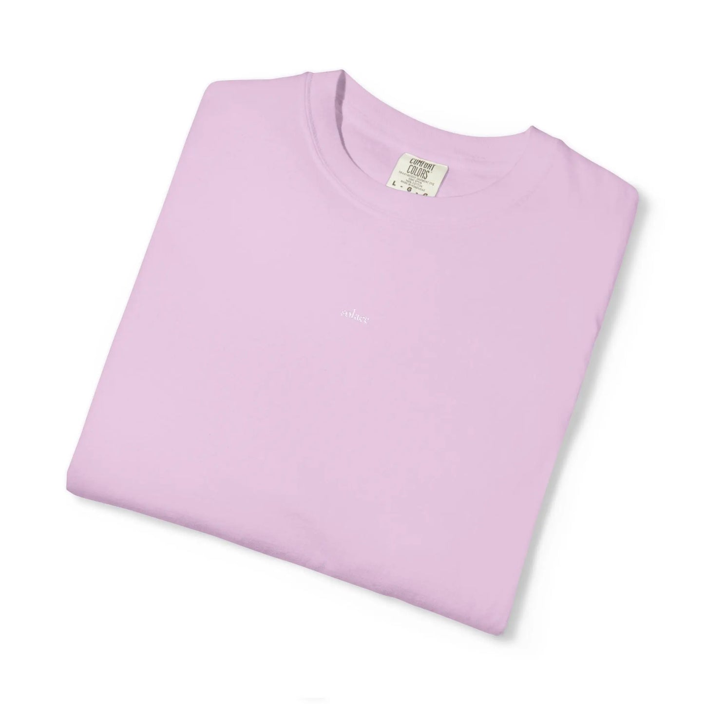“solace.” Embroidered Minimalist Comfort Colors Tee – Soft Aesthetic Quiet Club Shirt Printify