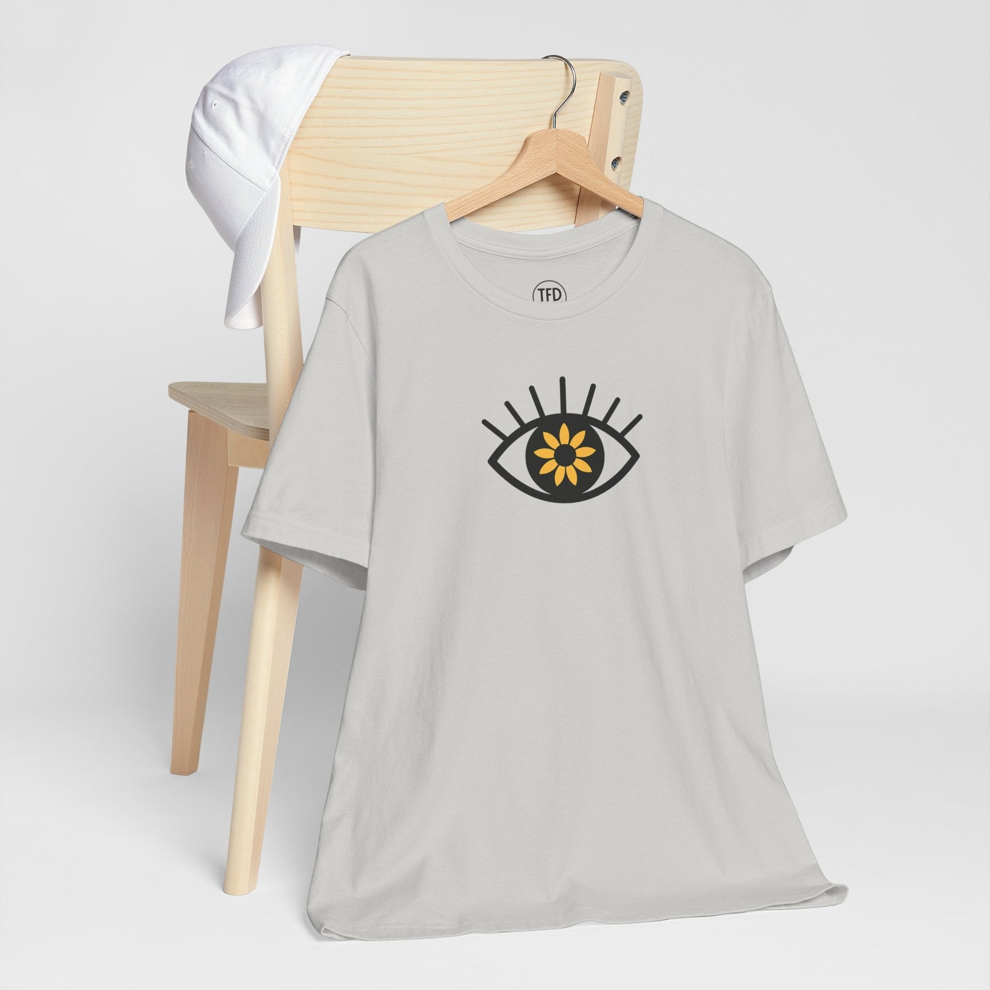 Sunflower Eye Tee – Visual-Only Emotional Symbol Shirt | The Feelings Dept™ Printify