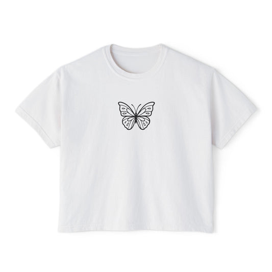 Minimal Line Art Butterfly Comfort Tee Printify