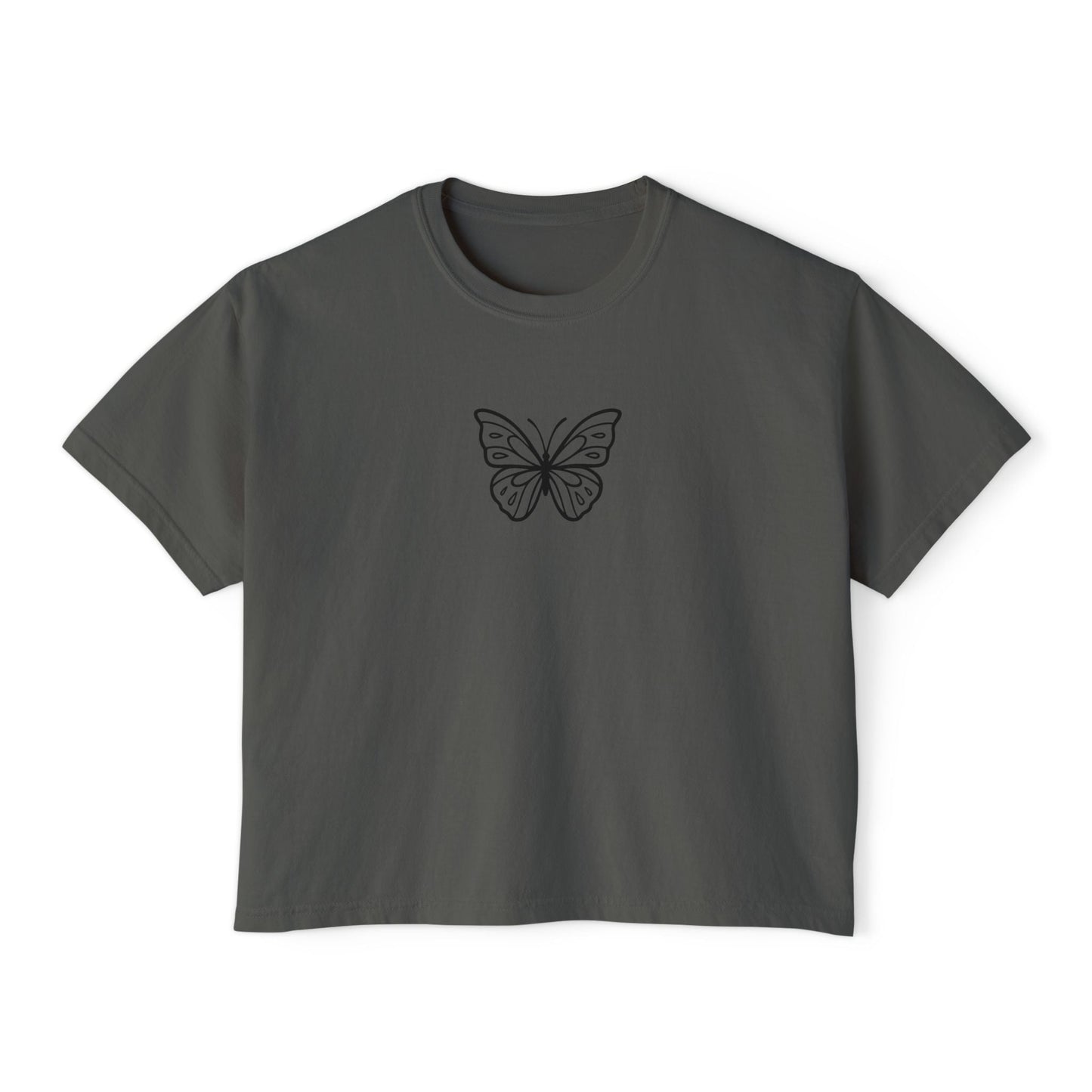 Minimal Line Art Butterfly Comfort Tee Printify