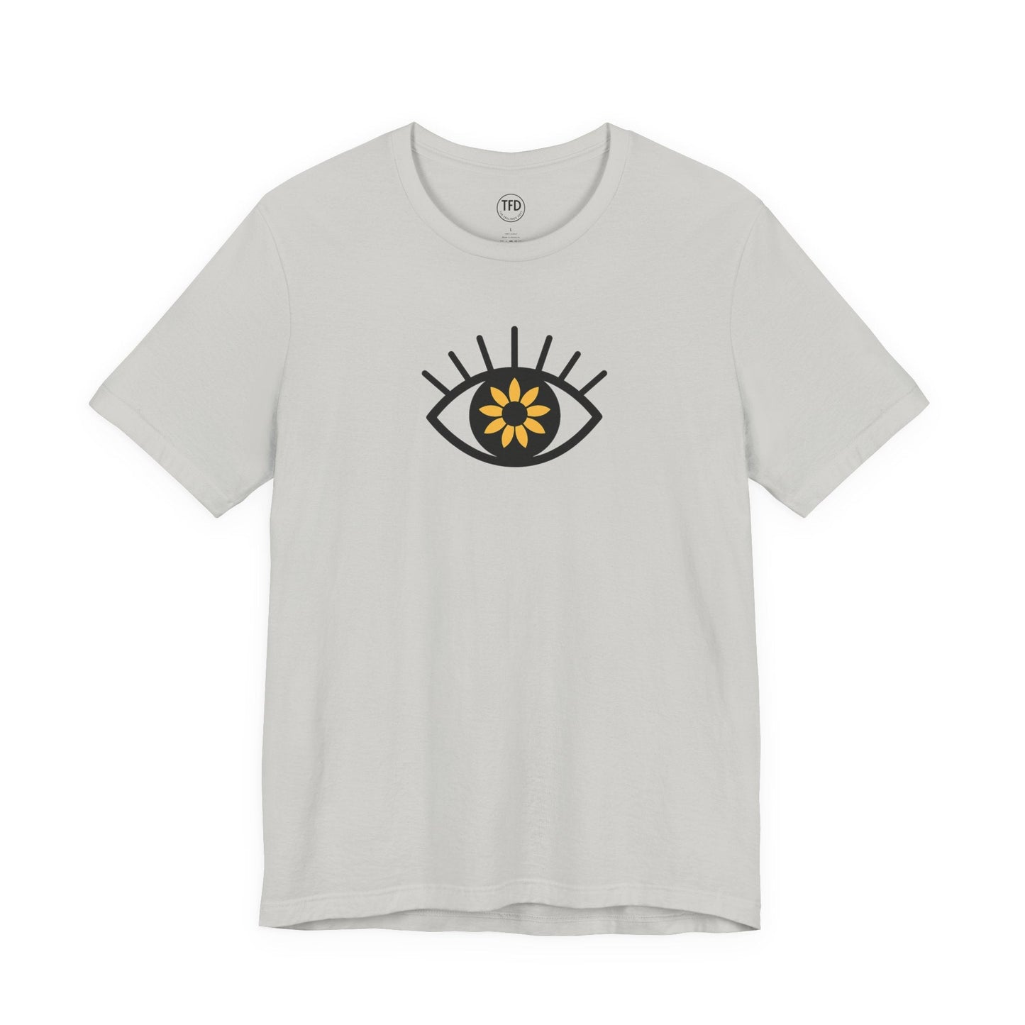 Sunflower Eye Tee – Visual-Only Emotional Symbol Shirt | The Feelings Dept™ Printify