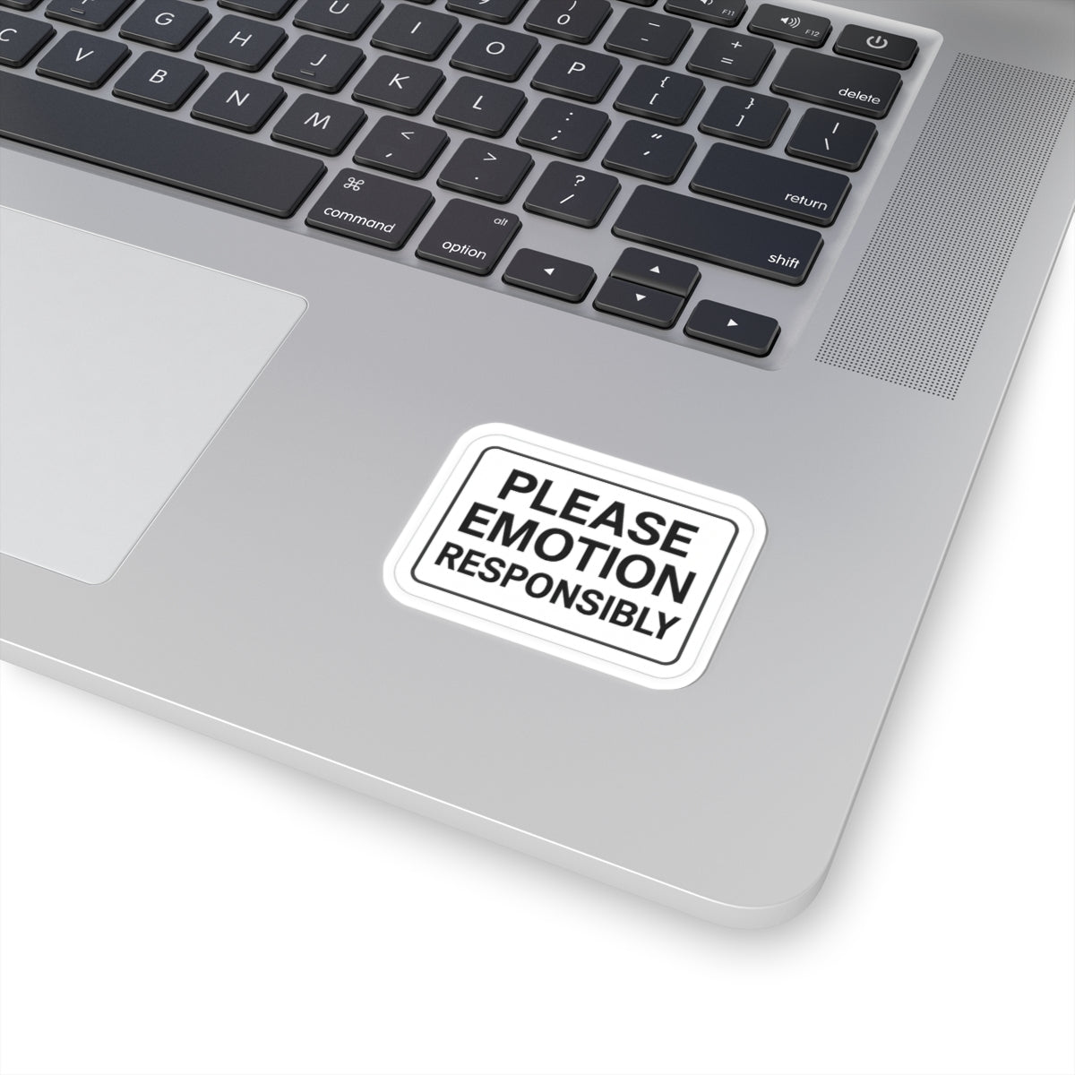 Please Emotion Responsibly Sticker | Minimal Therapy-Inspired Vinyl Decal for Laptop, Journal, Office, or Mental Health Gift Printify
